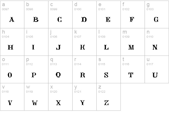 AngeGardien lowercase a-z preview