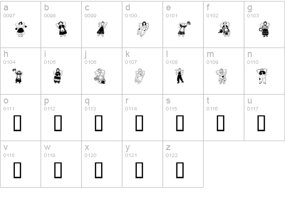 Angels around the world lowercase a-z preview