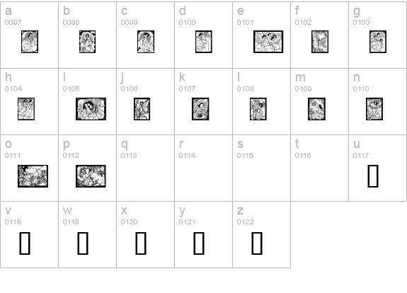 AngelsFairies lowercase a-z preview