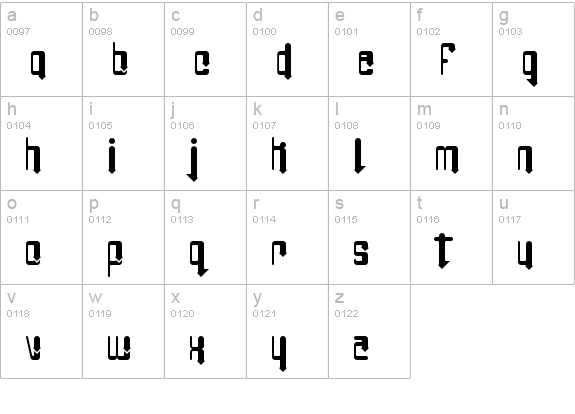 Angie BareFoot lowercase a-z preview