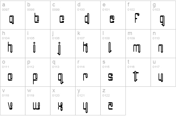 Angie Groovin lowercase a-z preview