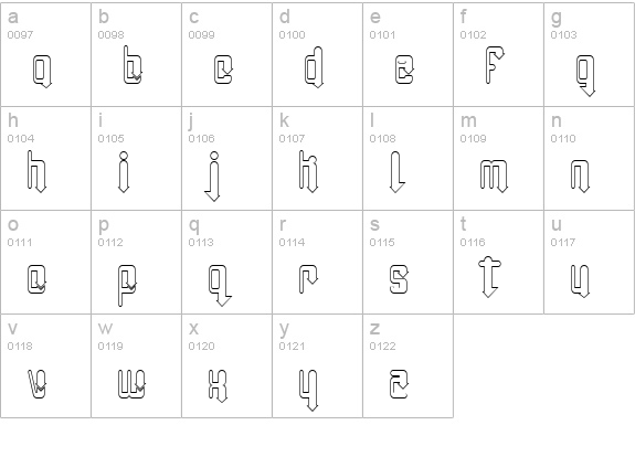 Angie TanLines lowercase a-z preview