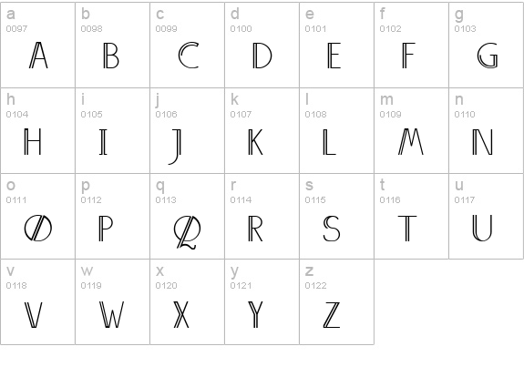 Annivers-Demo lowercase a-z preview