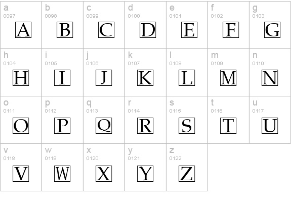 Annodomini lowercase a-z preview