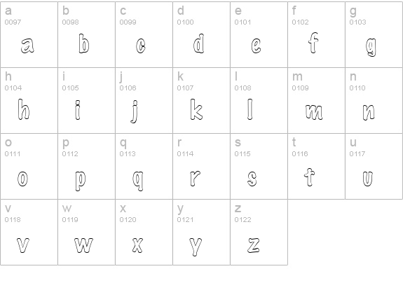 AntaresOpen lowercase a-z preview