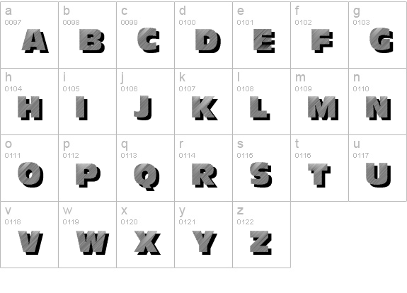 Anthracite lowercase a-z preview