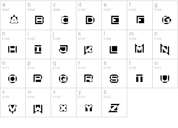 AntiMatter KG lowercase a-z preview