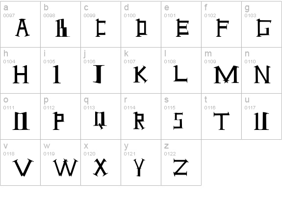 Antioch lowercase a-z preview