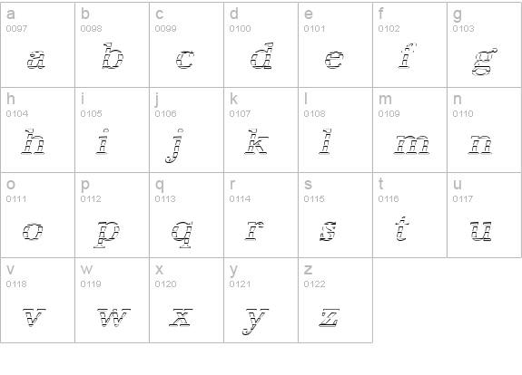 AntiquaGo-Italic lowercase a-z preview
