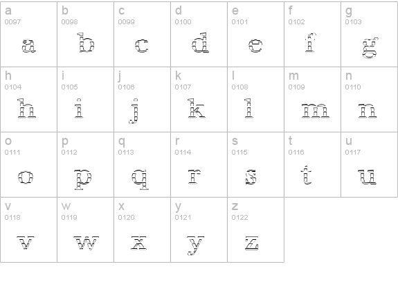 AntiquaGo-Regular lowercase a-z preview