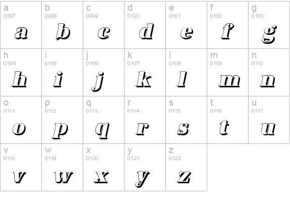 AntiquaSh-Cd-Heavy-Italic lowercase a-z preview