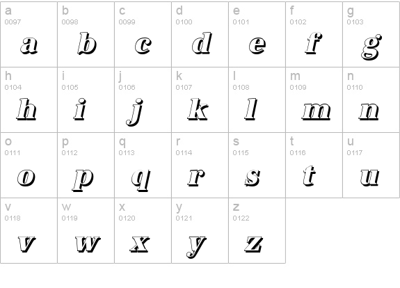 AntiquaSh-Cd-Xbold-Italic lowercase a-z preview