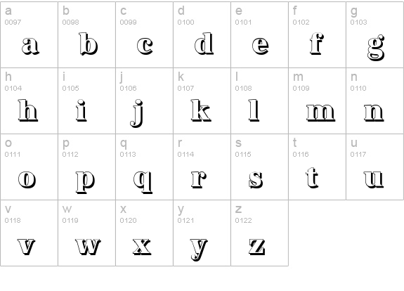 AntiquaSh-Cd-Xbold-Regular lowercase a-z preview