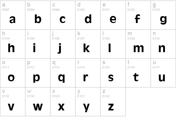 Antique Olive lowercase a-z preview