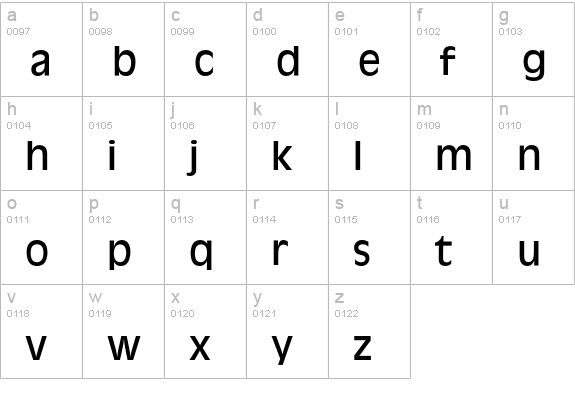 Antique Olive Regular lowercase a-z preview