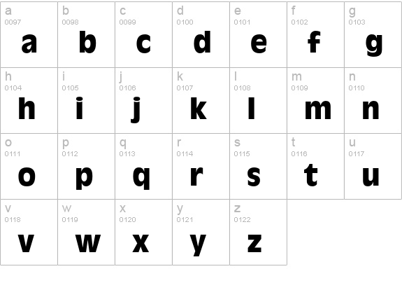 Antique Olive Std Black lowercase a-z preview