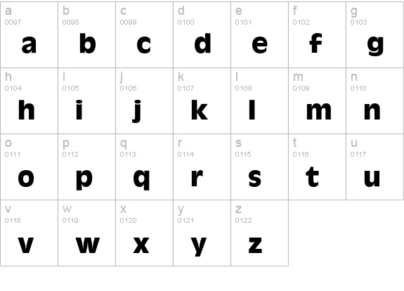 Antique Olive T Bold lowercase a-z preview