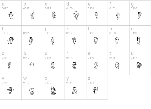 Antypepatics lowercase a-z preview