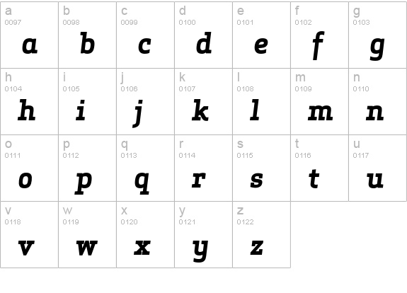 ApexSerif-BoldItalic lowercase a-z preview