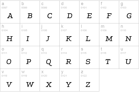 ApexSerif-BookItalicCaps lowercase a-z preview