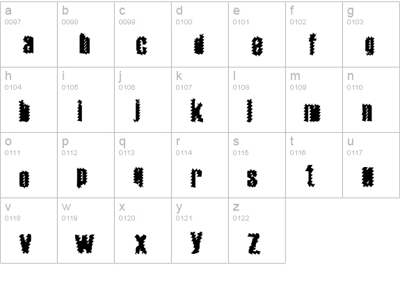 Apocalypse lowercase a-z preview