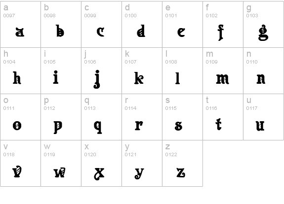 Apollo Regular lowercase a-z preview