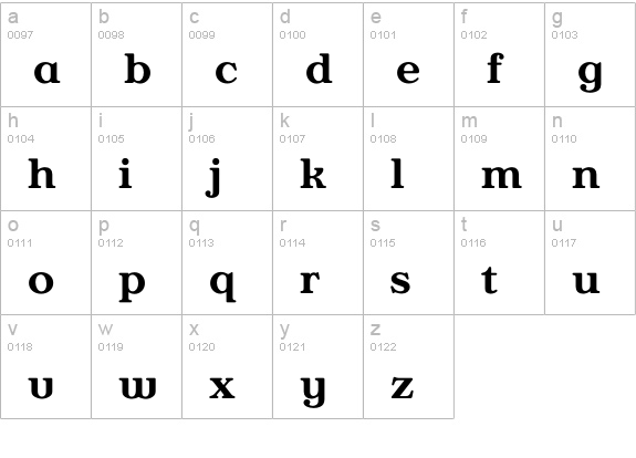 AppleyardMedium lowercase a-z preview