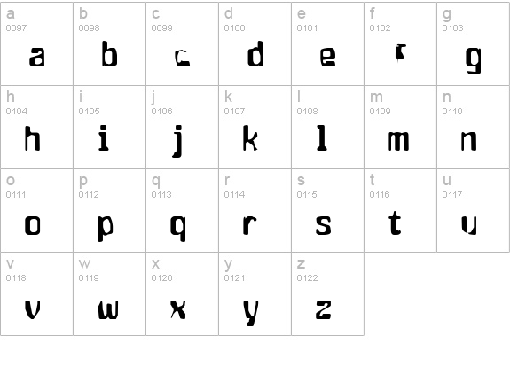 aptango lowercase a-z preview