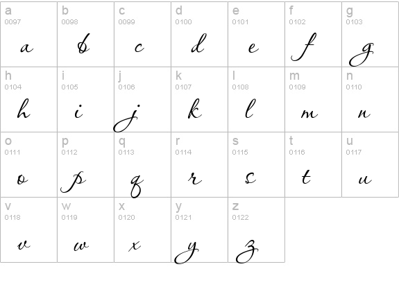Aquarelle lowercase a-z preview