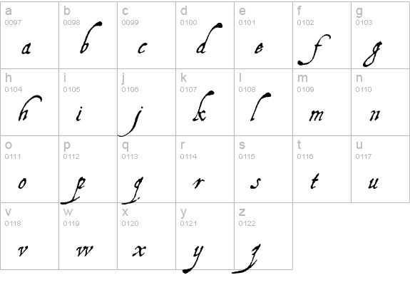 AquilineTwo lowercase a-z preview