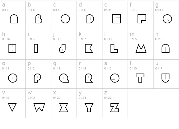 Aramis Regular lowercase a-z preview