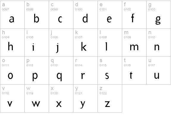 ArbitraryRegular lowercase a-z preview