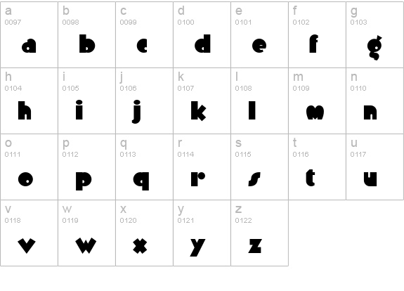 Arbuckle Remix NF lowercase a-z preview
