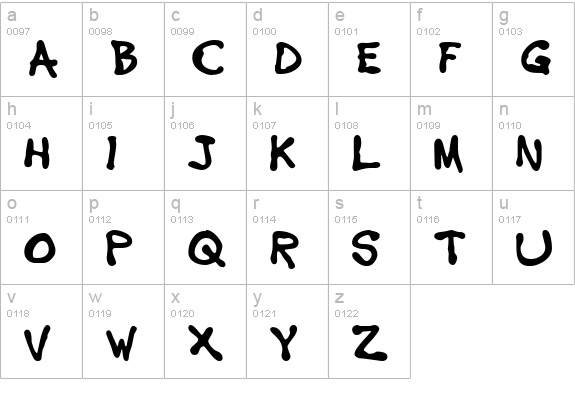 ArcadeAmerica lowercase a-z preview