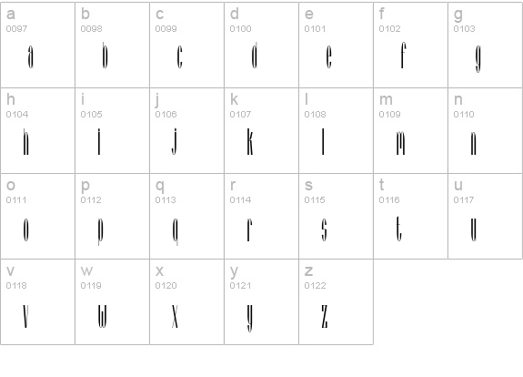 Arcadia lowercase a-z preview