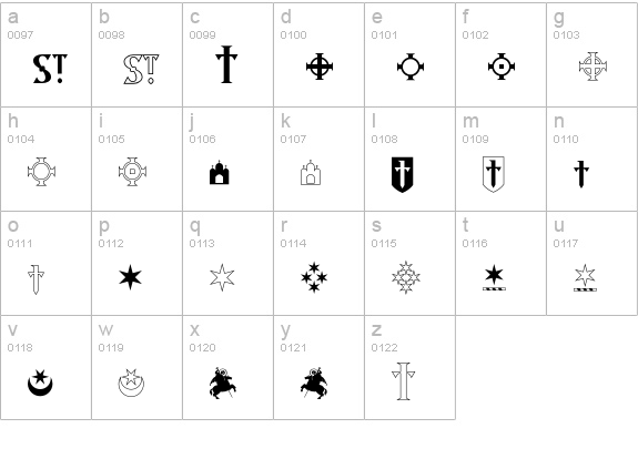 Archangel-Icon lowercase a-z preview