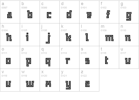 Archian-Night lowercase a-z preview