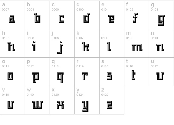 Archian-Plastic lowercase a-z preview