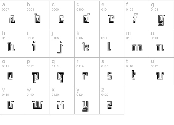 Archian-Wilmos lowercase a-z preview