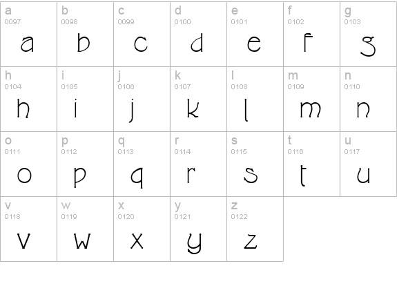 Archibald lowercase a-z preview