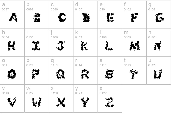 Archipelago lowercase a-z preview