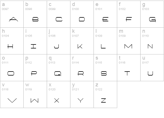 Architech lowercase a-z preview