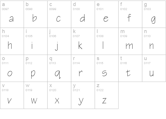 Architect Regular lowercase a-z preview