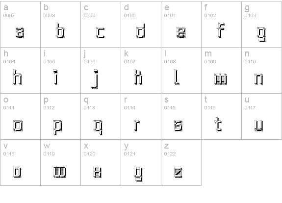 ArchitypoShadow lowercase a-z preview