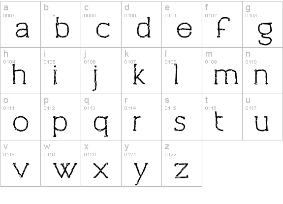 Archivio Slab Crashed lowercase a-z preview