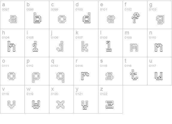 Archway lowercase a-z preview