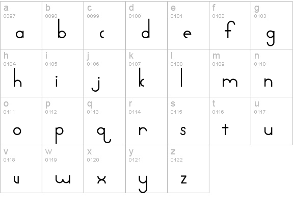 Arctic lowercase a-z preview