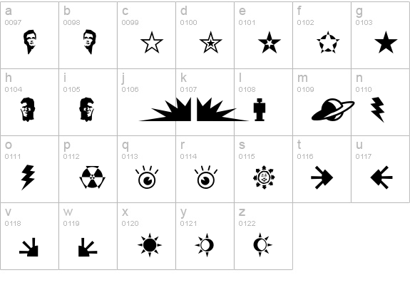 ArcturusBats lowercase a-z preview