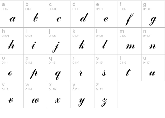 Arenski lowercase a-z preview