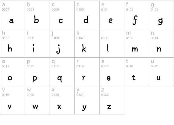 Argenta Bold lowercase a-z preview
